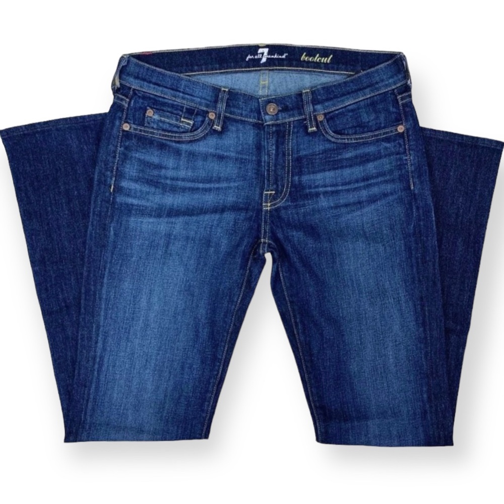 7 For All Mankind Dark Wash Boot Cut Jeans